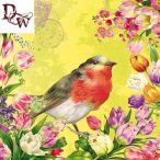 PPD Szalvéta 33x33cm Vintage Robin  20db