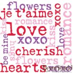 PPD Szalvéta 33x33cm Love Graphic Red  20db