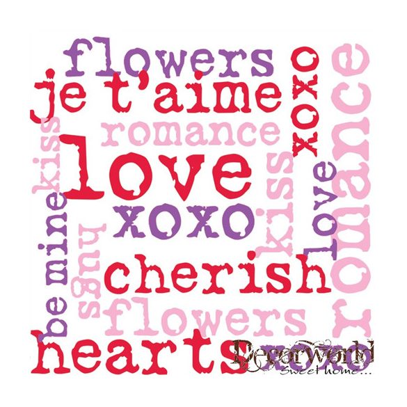 PPD Szalvéta 33x33cm Love Graphic Red  20db