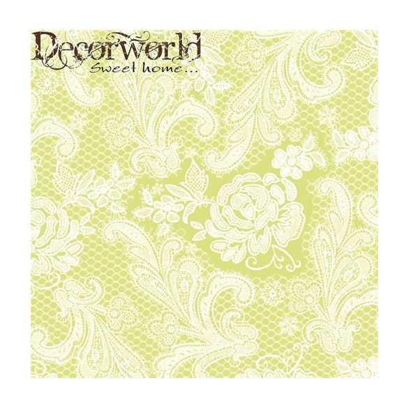 PPD Szalvéta 33x33cm Lace Royal Pastel Lime 15 db