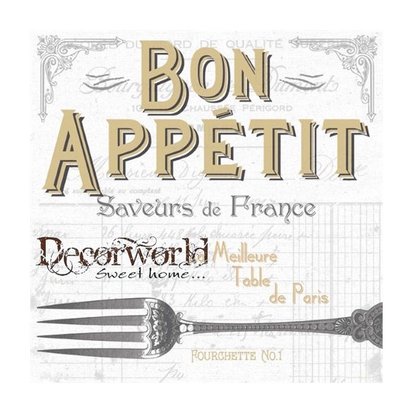 PPD Szalvéta 33x33cm Table de Paris White 20db