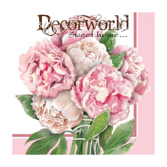PPD Szalvéta 33x33cm  20/cs Peony Bouquet