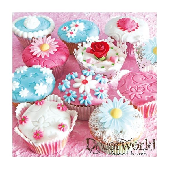PPD Szalvéta 33x33cm - Cupcakes Mix