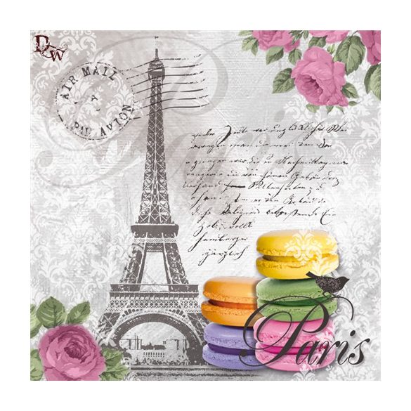 PPD Szalvéta 33x33cm Macarons de Paris  20db