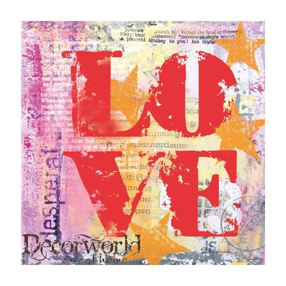 PPD Szalvéta 33x33cm Love Graffiti