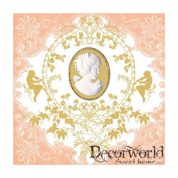 PPD Szalvéta 33x33cm Cameo apricot