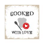 PPD Szalvéta 33x33cm Cooked with Love white  15db