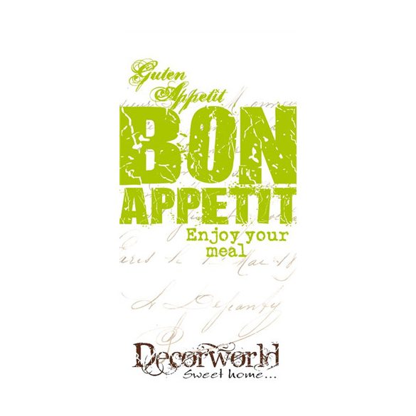 PPD Bistro Szalvéta Enjoy Your Meal hot Lime 33x33cm 10db