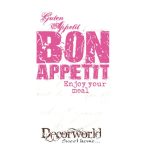 PPD Bistro Szalvéta Enjoy Your Meal hot pink 33x33cm 10db