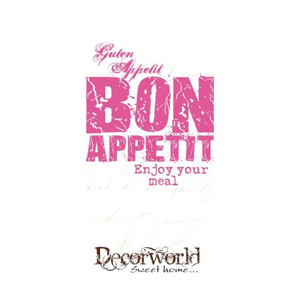 PPD Bistro Szalvéta Enjoy Your Meal hot pink 33x33cm 10db