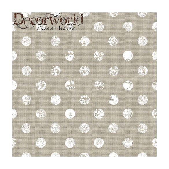 PPD Szalvéta 33x33cm Fashion Dots taupe white  20db