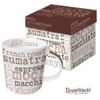 Porcelán Bögre díszdobozban - Mocha Graphic