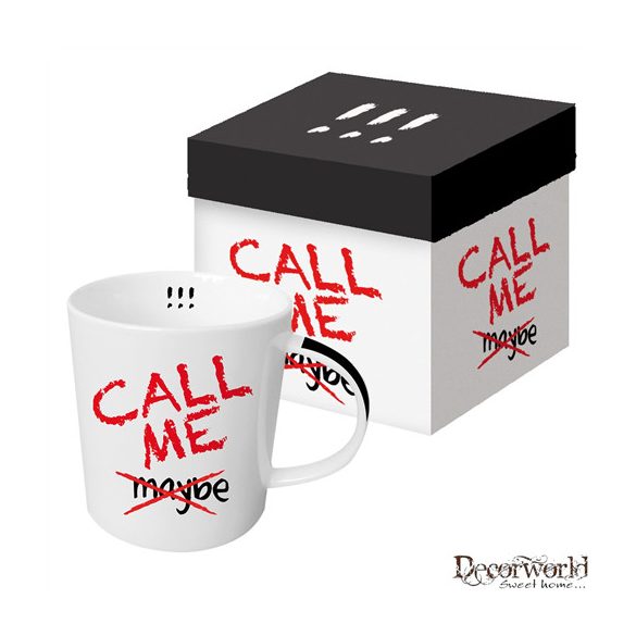 Porcelán Bögre díszdobozban - Call Me!