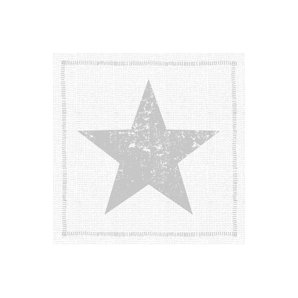 PPD Szalvéta 33x33cm Star Fashion silver  20db