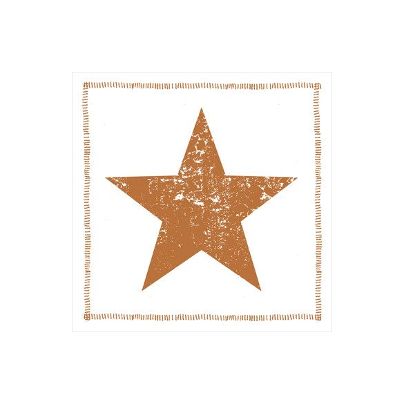 PPD Szalvéta 33x33cm Star Fashion copper  20db