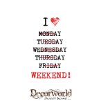 PPD Bistro Szalvéta I Love Weekend 33x33cm 10db