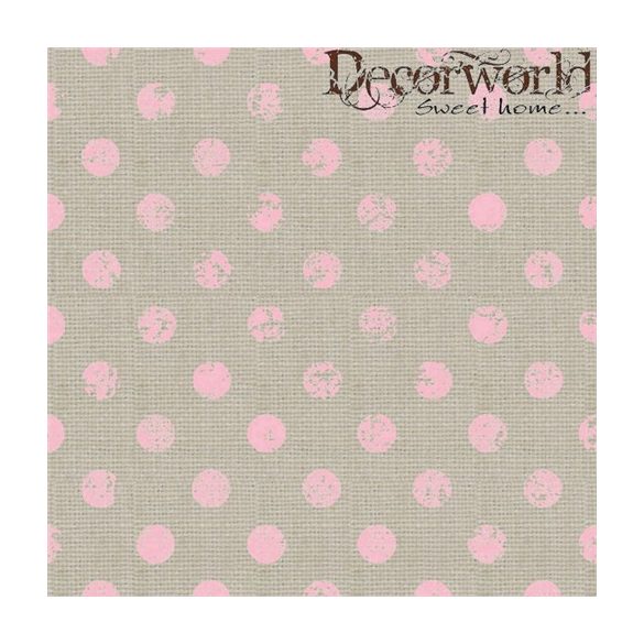 PPD Szalvéta 33x33cm Fashion Dots taupe rosa