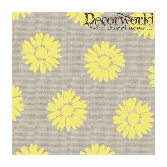 PPD Szalvéta 33x33cm Fashion Daisies taupe yellow