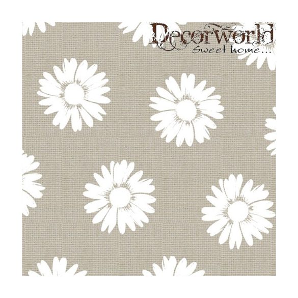 PPD Szalvéta 33x33cm Fashion Daisies taupe white