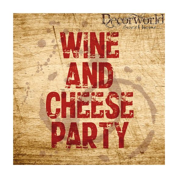 PPD Szalvéta 33x33cm Wine & Cheese Party