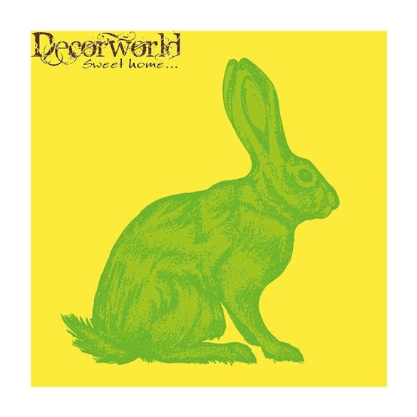 PPD Szalvéta 33x33cm Mod Rabbit lime yellow