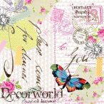 PPD Szalvéta 33x33cm Love Letter