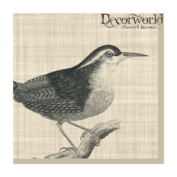 PPD Szalvéta 33x33cm Botanical Bird
