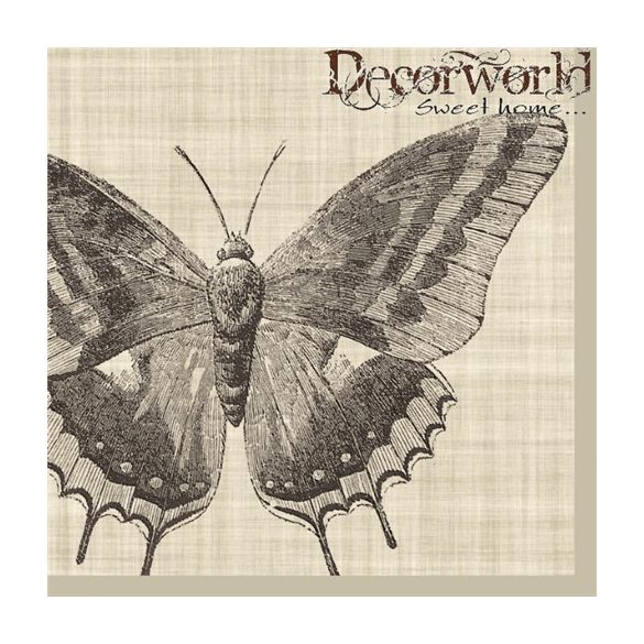 PPD Szalvéta 33x33cm Botanical Butterfly