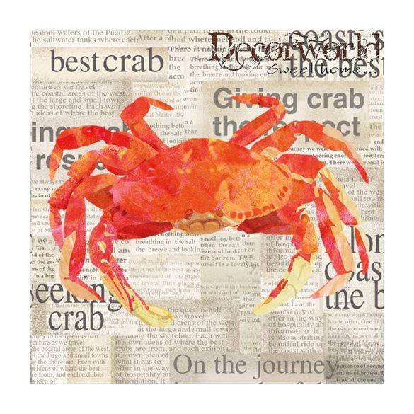 PPD Szalvéta 33x33cm Crab Shack