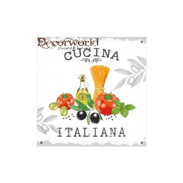 PPD Szalvéta 33x33cm Cucina Italiana White  20db