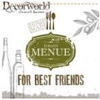 PPD Szalvéta 33x33cm For Best Friends white  20db