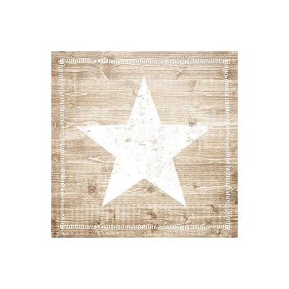 PPD Szalvéta 33x33cm Star Fashion white wood  20db