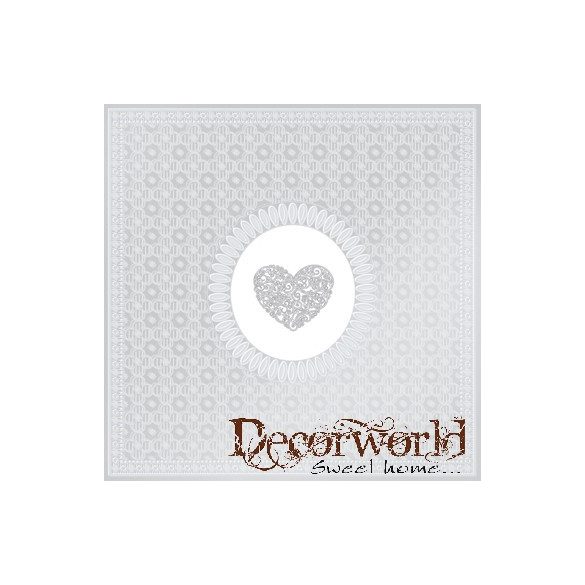 PPD Szalvéta 33x33cm Medaillon Love Silver  15db