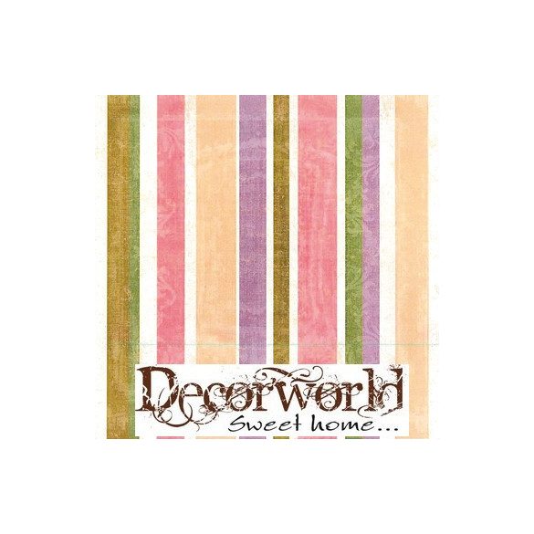 PPD Szalvéta 33x33cm Linen Stripes blush 15 db