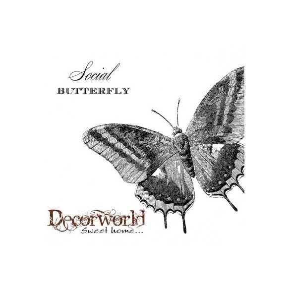 PPD Szalvéta 33x33cm Social Butterfly  15 db
