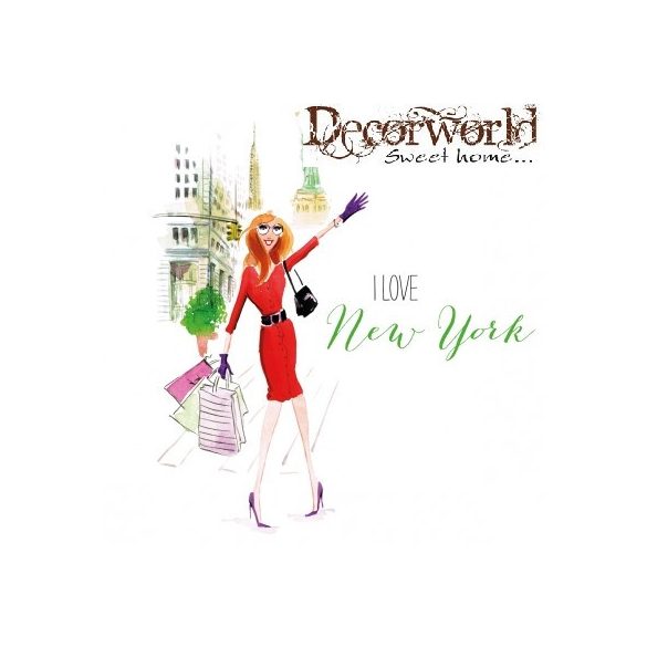 PPD Szalvéta 33x33cm New York City Girl  15 db