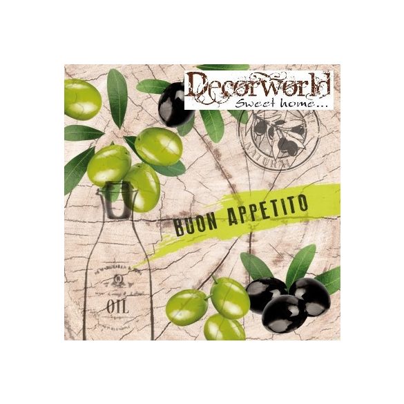 PPD Szalvéta 33x33cm Buon Appetito wood  15 db