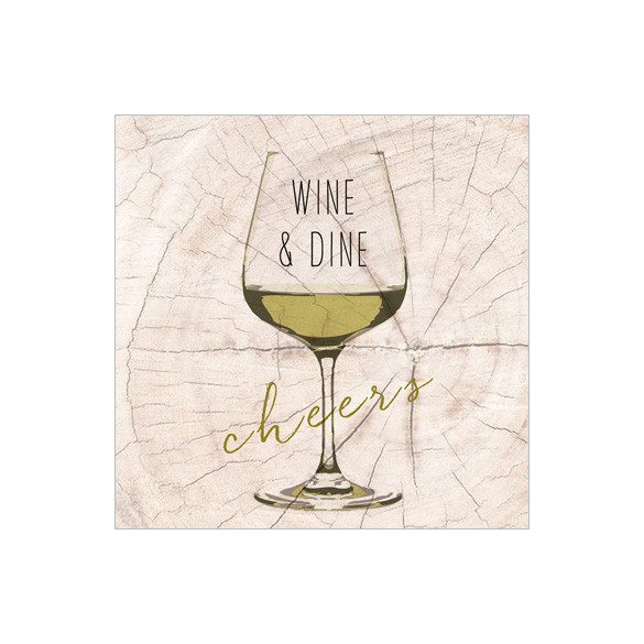 PPD Szalvéta 33x33cm Wine & Dine white  20db