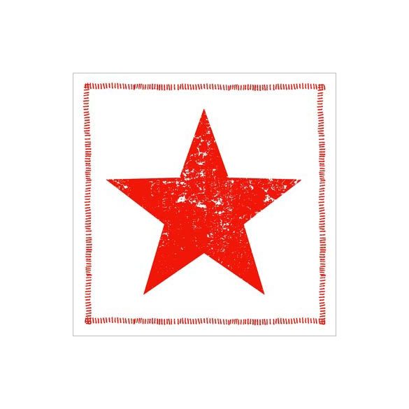PPD Szalvéta 33x33cm Star Fashion red  20db