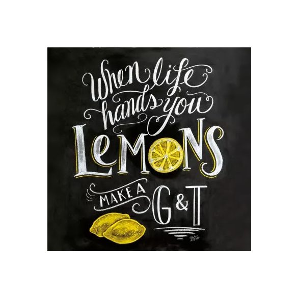 PPD Szalvéta 33x33cm Blackboard Lemons 20db
