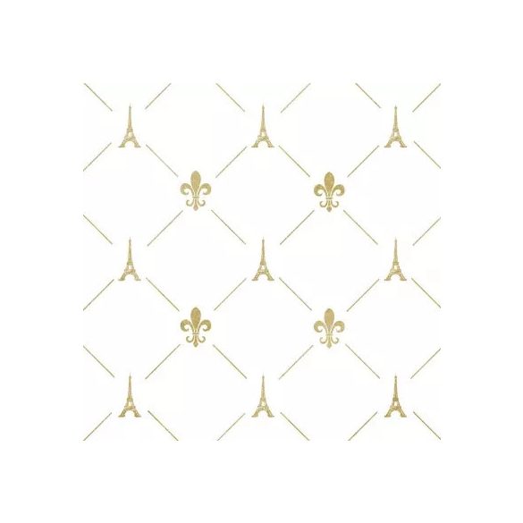 PPD Szalvéta 33x33cm French Style gold  20db