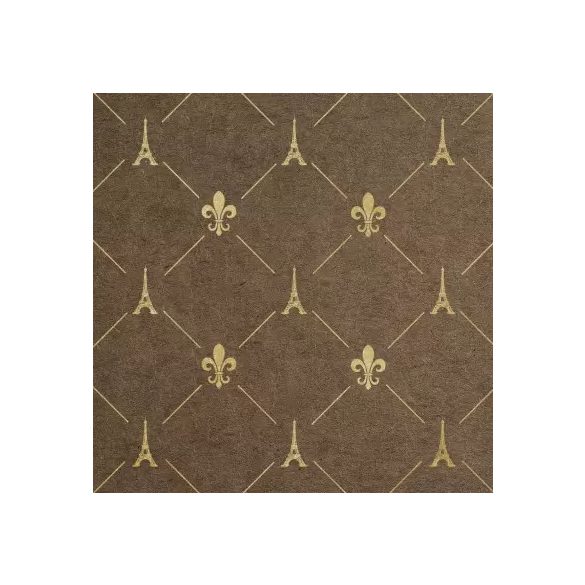 PPD Szalvéta 33x33cm French Style brown  20db