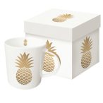 Porcelán Bögre díszdobozban - Pineapple real gold