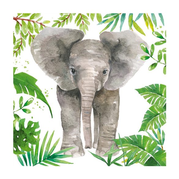 PPD Szalvéta 33x33cm Tropical Elephant 20db