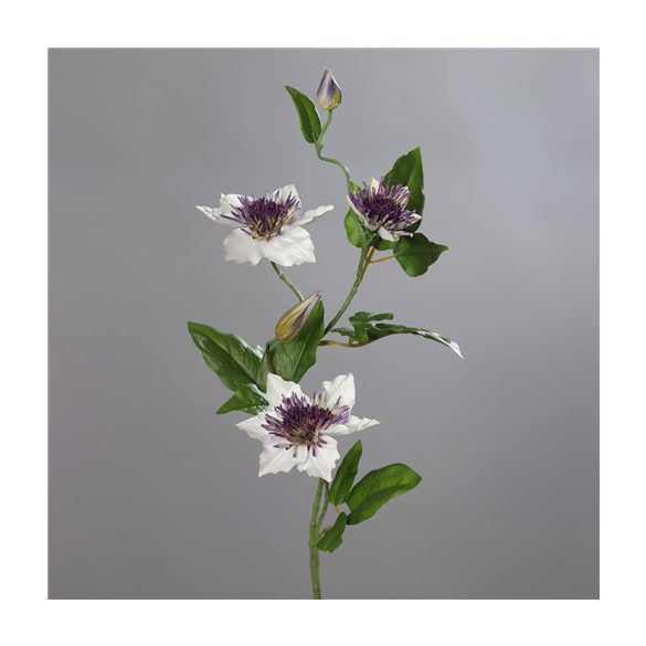 Clematis spray 76cm x3 - Lila/fehér