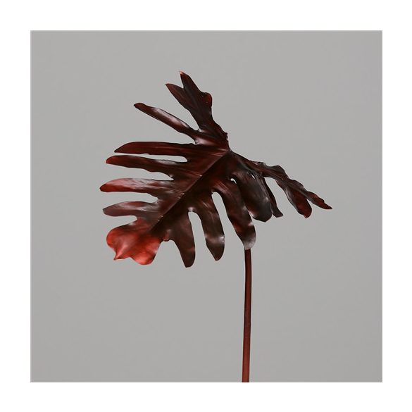 Philodendron levél 75 cm - Bordó