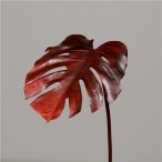 Monstera levél 75 cm - Bordó
