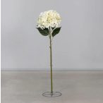 Hortenzia selyemvirág állvánnyal 113cm - Fehér