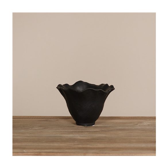 Dekoratív kaspó 10 cm - Fekete