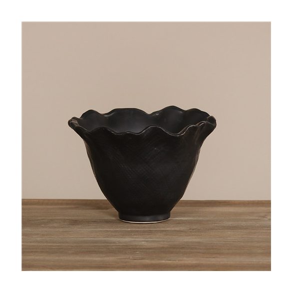Dekoratív kaspó 13 cm - Fekete
